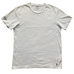 POLO RALPH LAUREN White Logo T Shirt in Medium